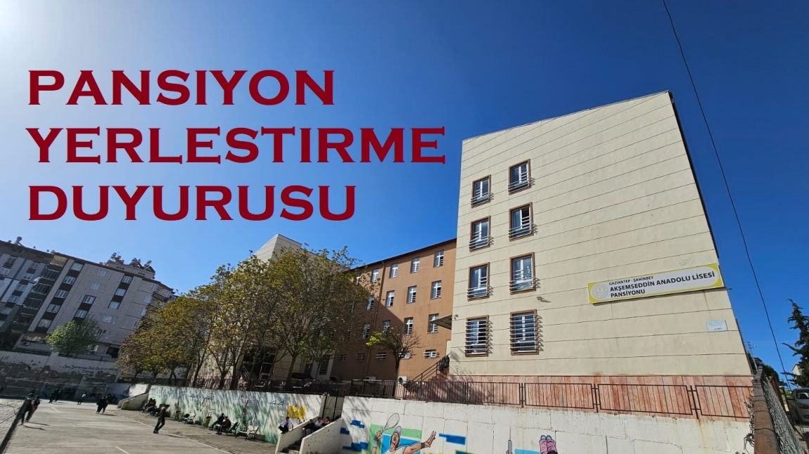 2025-2026 Eğitim Öğretim Yılı Pansiyon Kayıt Duyurusu